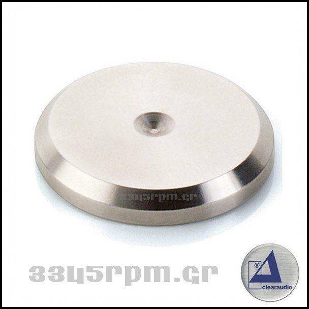 Clearaudio - Flat Pad - stainless steel-3345rpm.gr