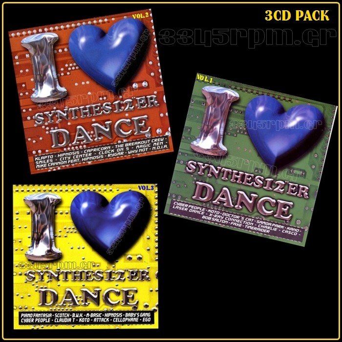 I Love Synthesizer Dance Vol.1-2-3 - 3 CD PACK - 3345rpm.gr